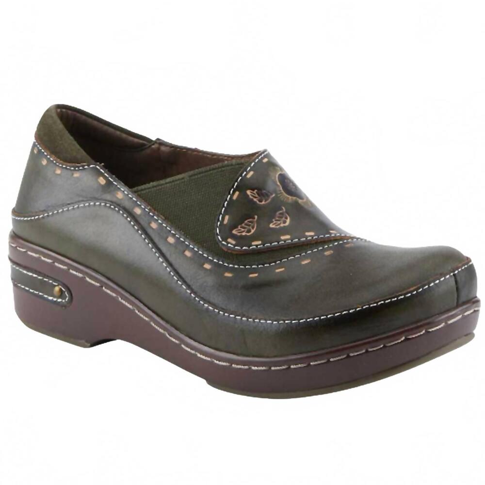 NEW SPRING STEP SHOES women's burbank clog in olive